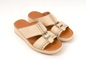 FARADA MILANO AMICO PITONE ARABIC SANDALS BEIGE