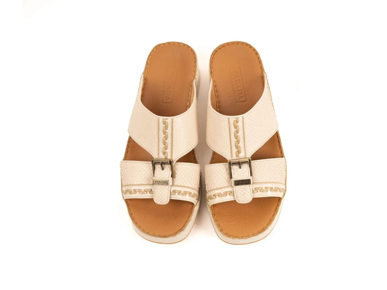 FARADA MILANO AMICO PITONE ARABIC SANDALS BEIGE