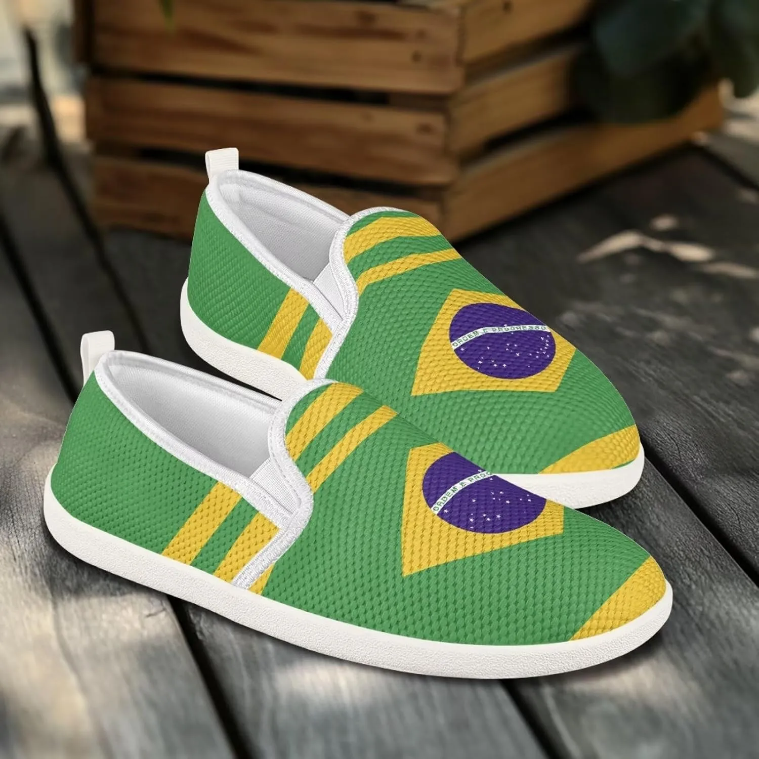 Flag Shoes Casual Walking Shoes Women's Shoes Flats Wide Sneakers Mesh Flats