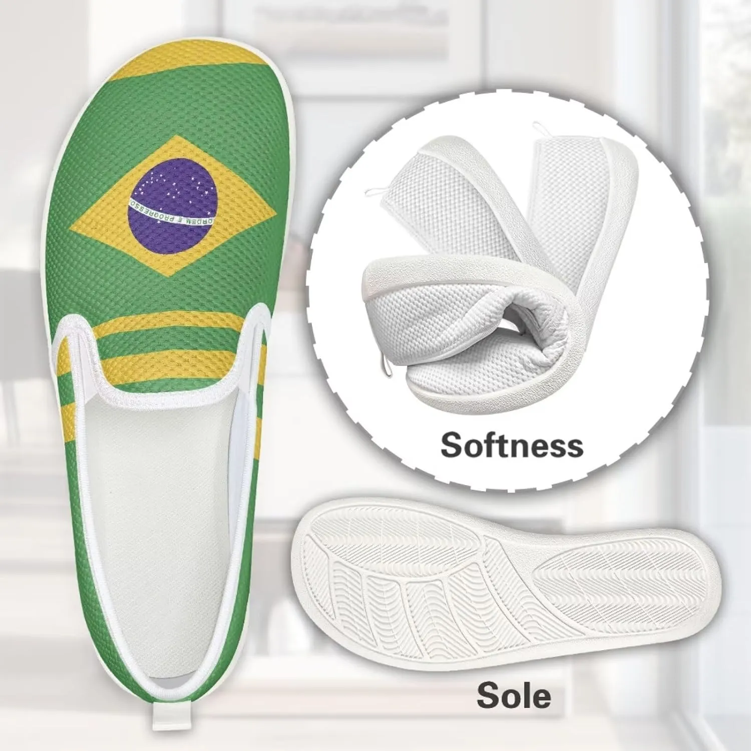 Flag Shoes Casual Walking Shoes Women's Shoes Flats Wide Sneakers Mesh Flats