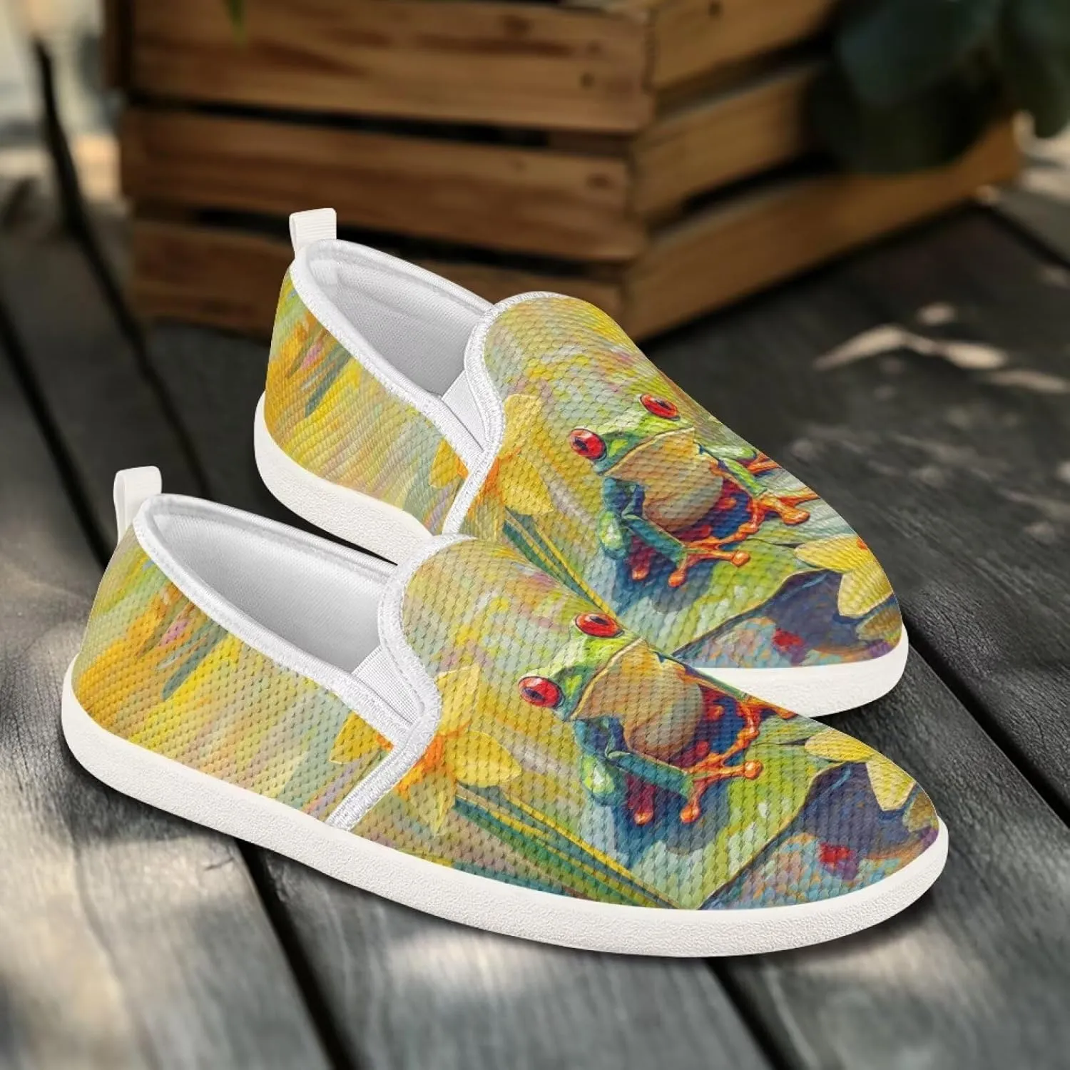 Flag Shoes Casual Walking Shoes Women's Shoes Flats Wide Sneakers Mesh Flats