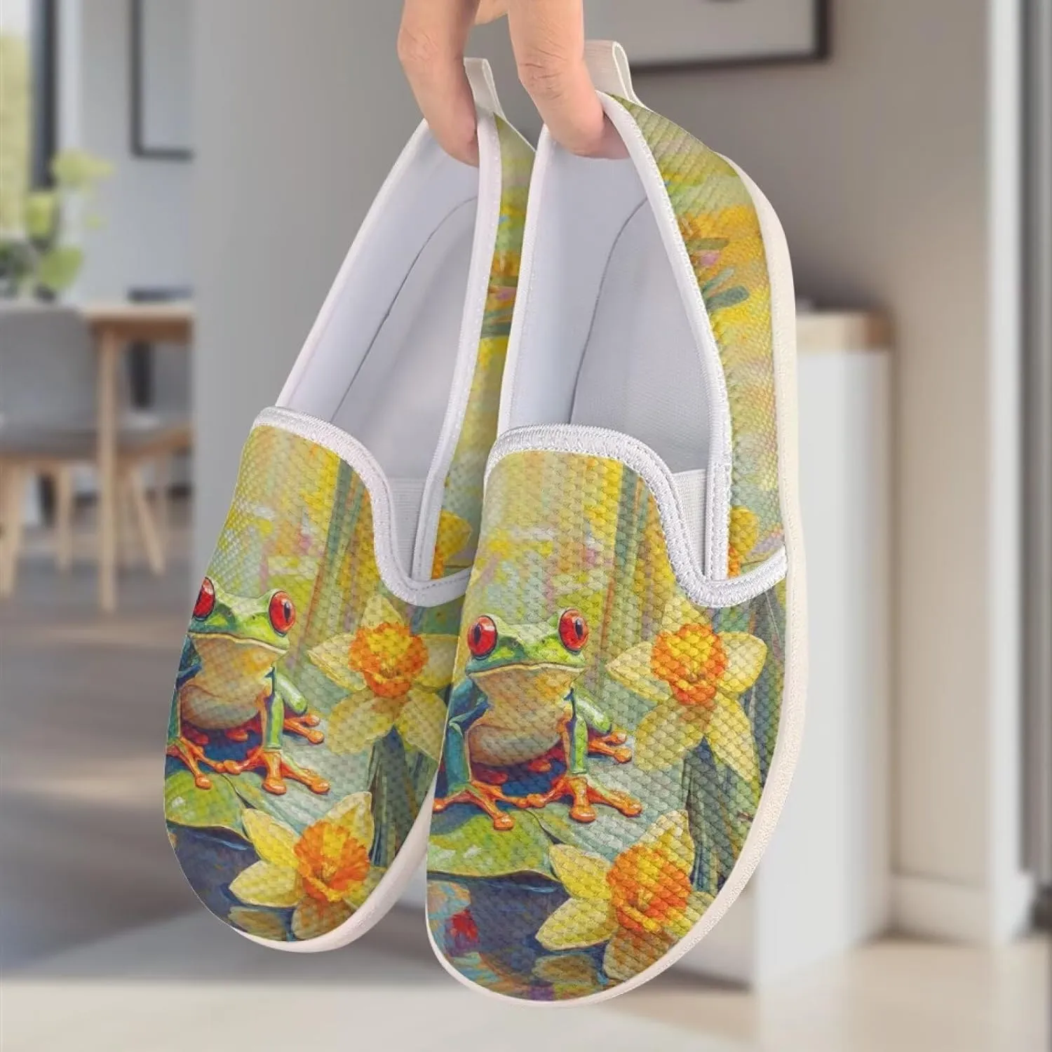 Flag Shoes Casual Walking Shoes Women's Shoes Flats Wide Sneakers Mesh Flats
