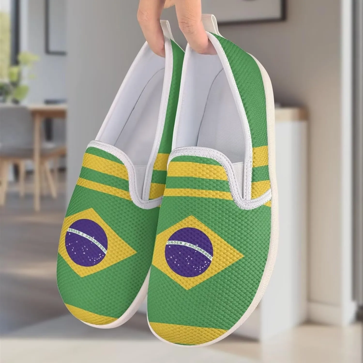 Flag Shoes Casual Walking Shoes Women's Shoes Flats Wide Sneakers Mesh Flats