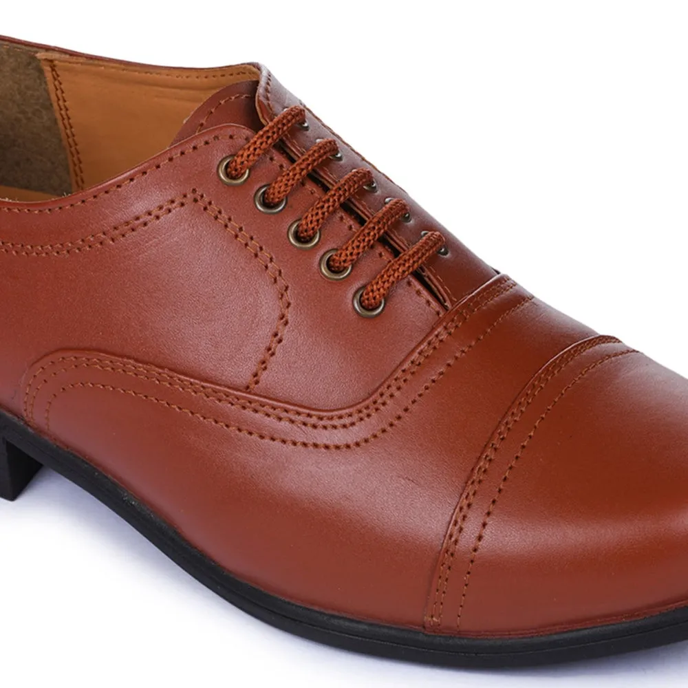 Fortune Tan Classic Oxford Shoes For Men 7168-03 By Liberty