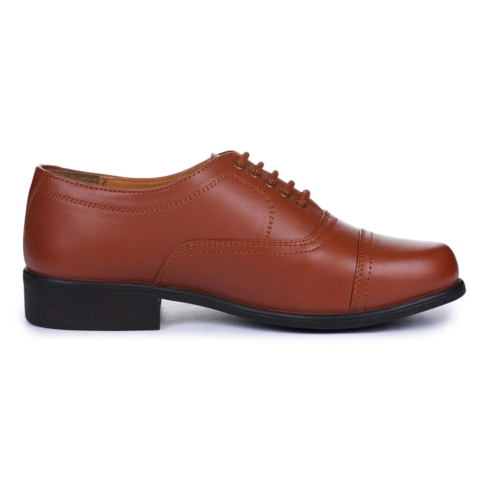 Fortune Tan Classic Oxford Shoes For Men 7168-03 By Liberty