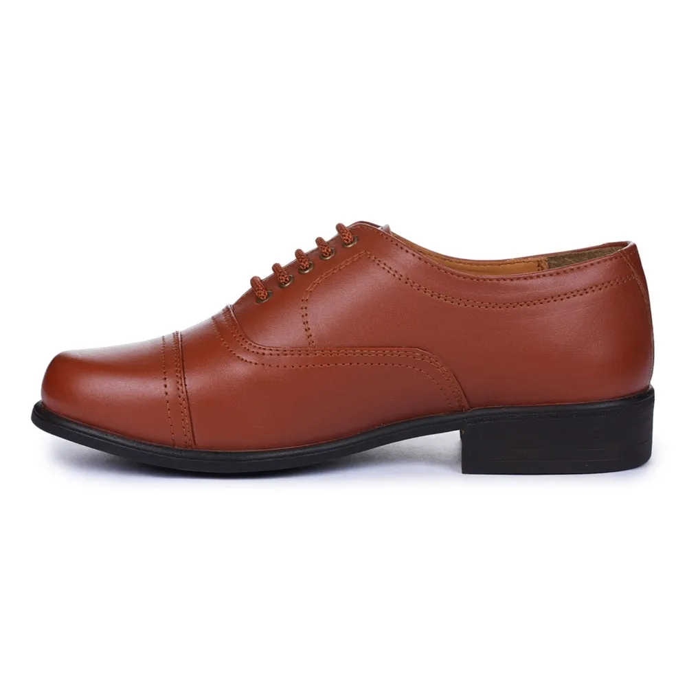 Fortune Tan Classic Oxford Shoes For Men 7168-03 By Liberty