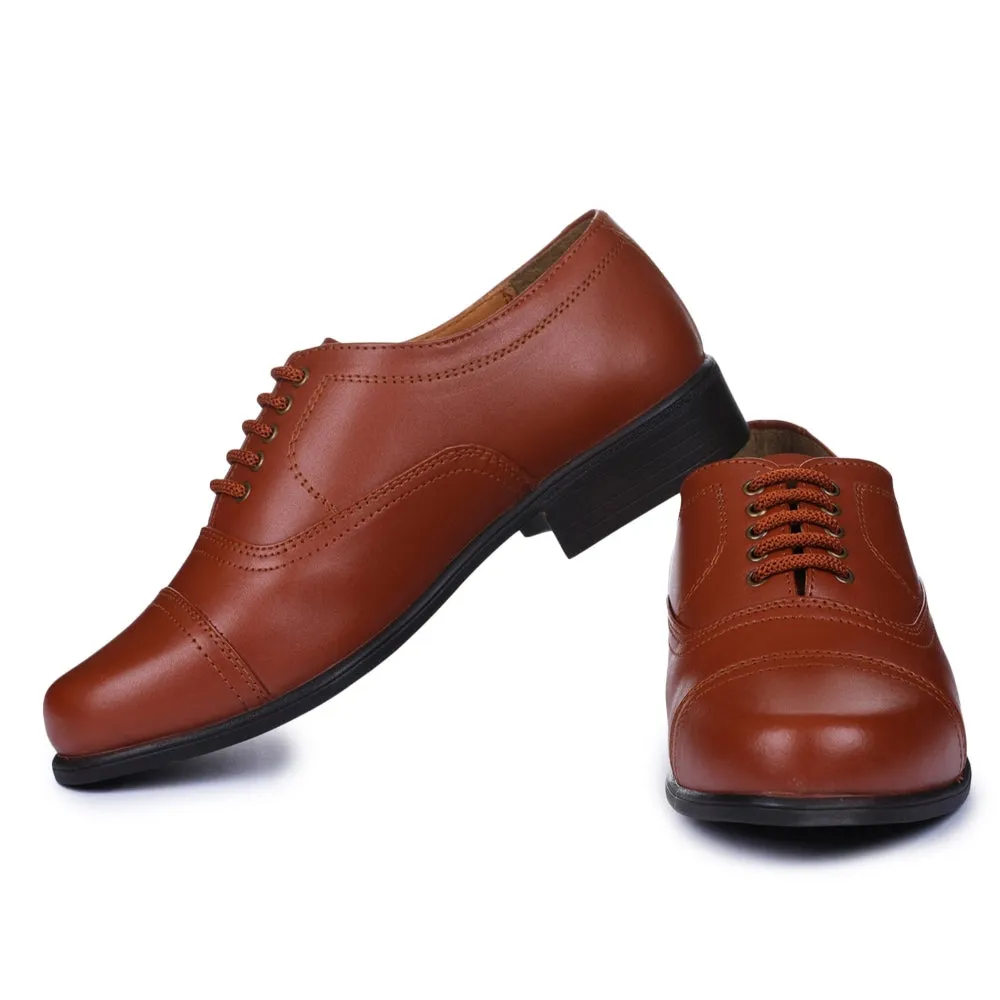 Fortune Tan Classic Oxford Shoes For Men 7168-03 By Liberty