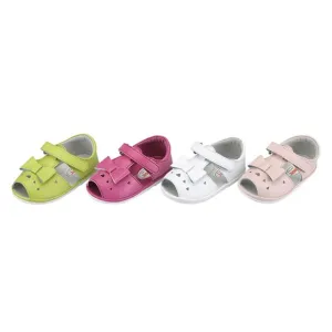Fuchsia Bow Peek A Boo Toe Strap Sandals Baby Girls Size 2