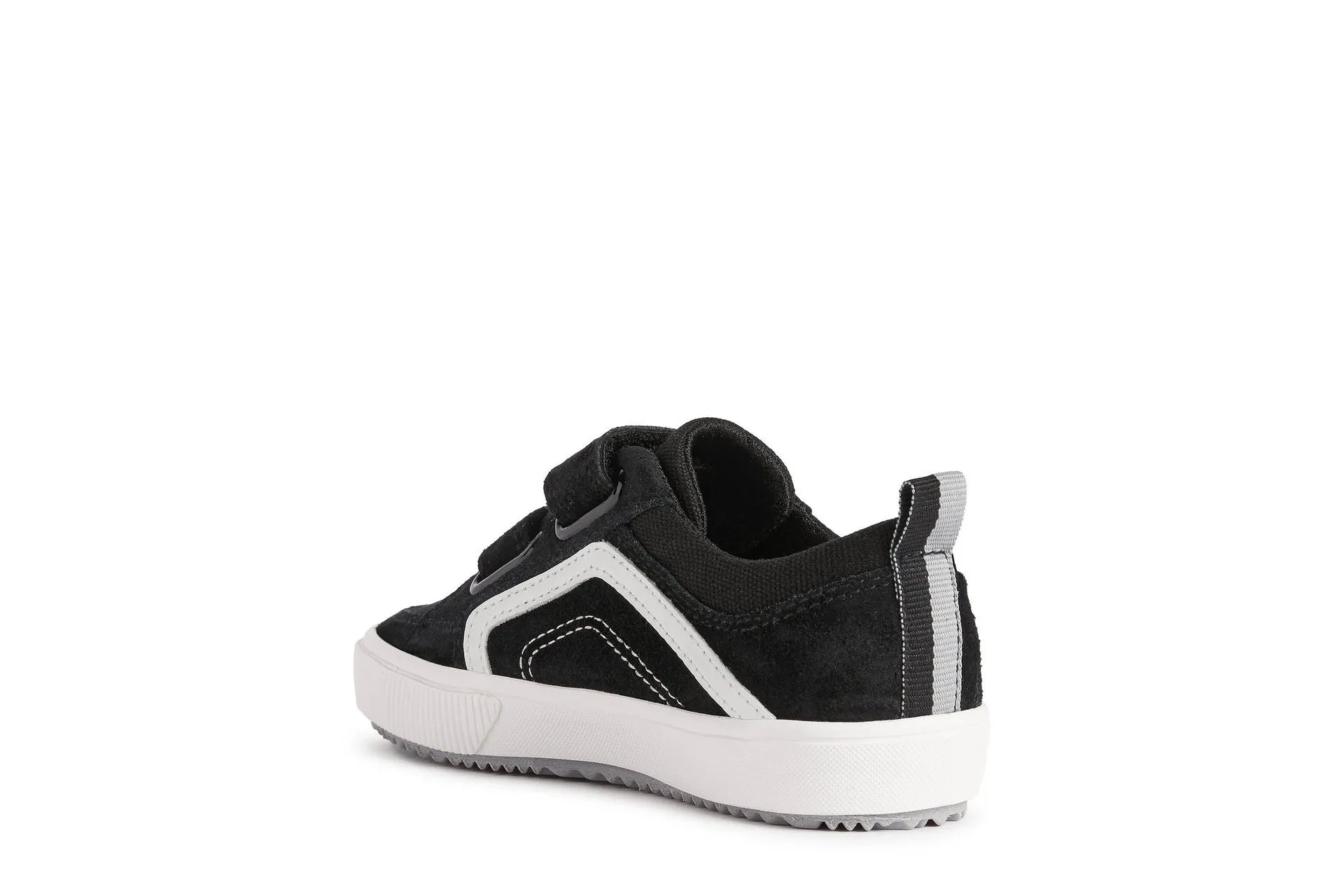 Geox Kids Trainers | Alonisso Canvas Velcro | Black & White