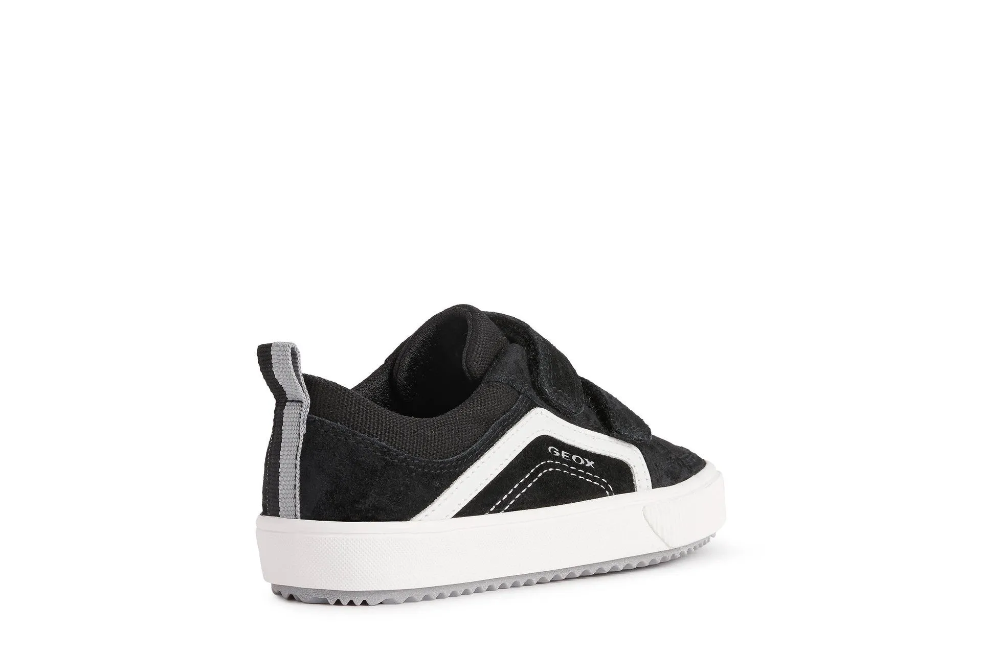 Geox Kids Trainers | Alonisso Canvas Velcro | Black & White