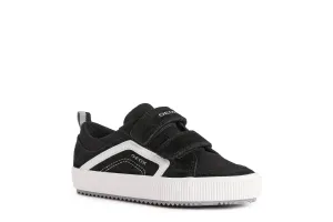 Geox Kids Trainers | Alonisso Canvas Velcro | Black & White