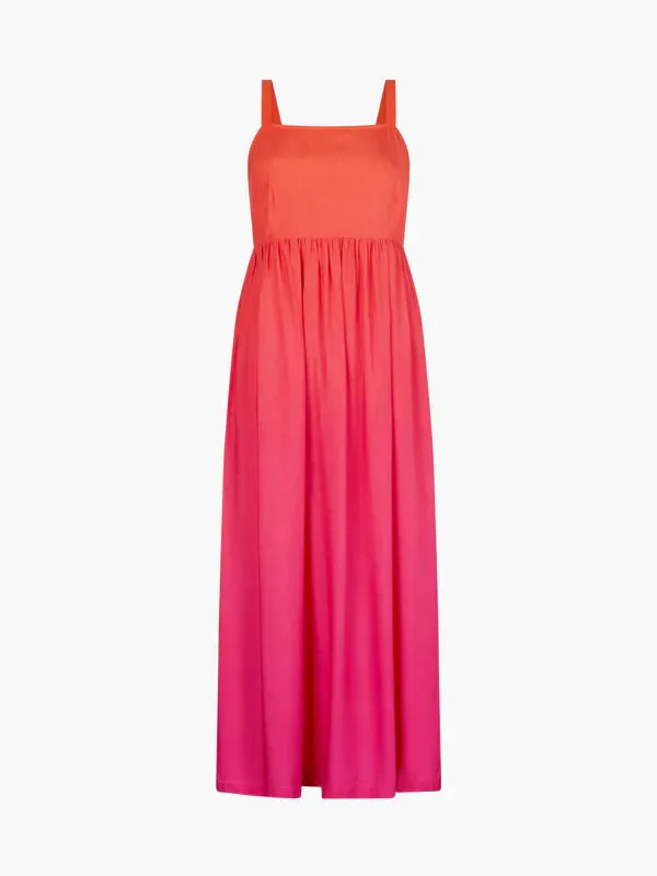 Great Plains Dip dye strappy dress Magenta Flame