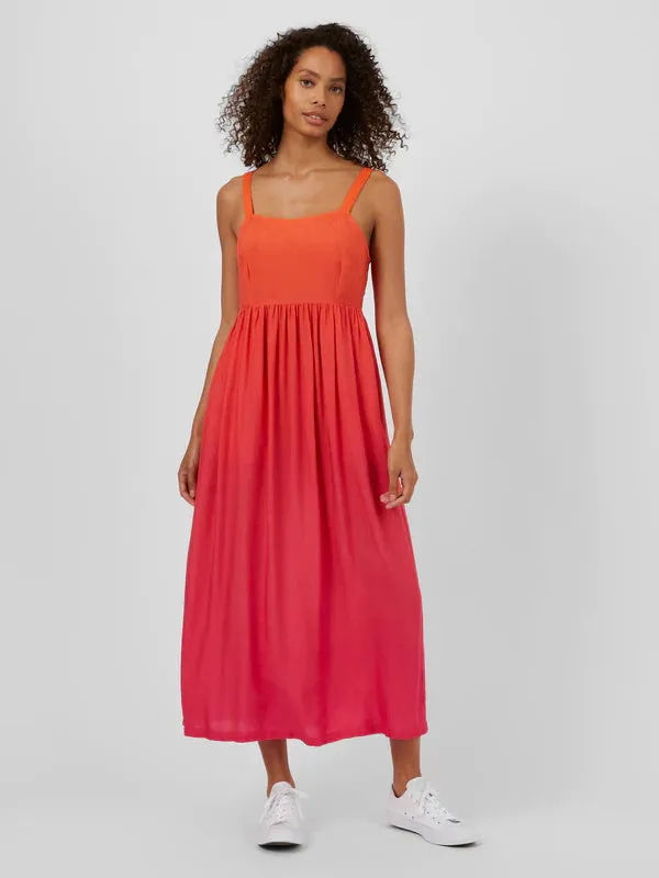 Great Plains Dip dye strappy dress Magenta Flame