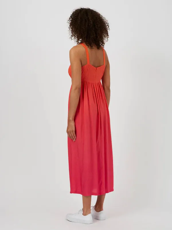 Great Plains Dip dye strappy dress Magenta Flame