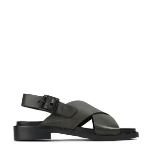 GRUNGE LEATHER SLING-BACK SANDALS