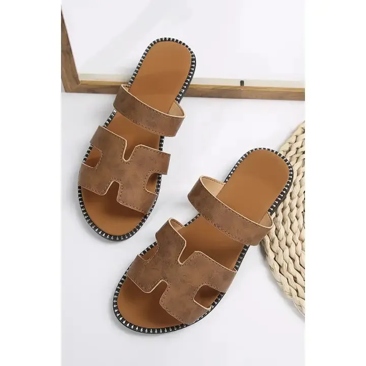 H-Shape Leather Sandal