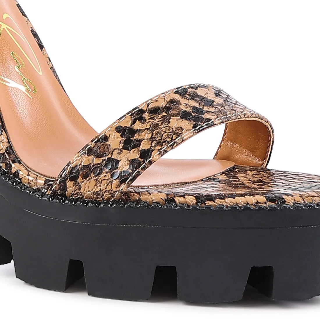 High Heeled Block Sandal