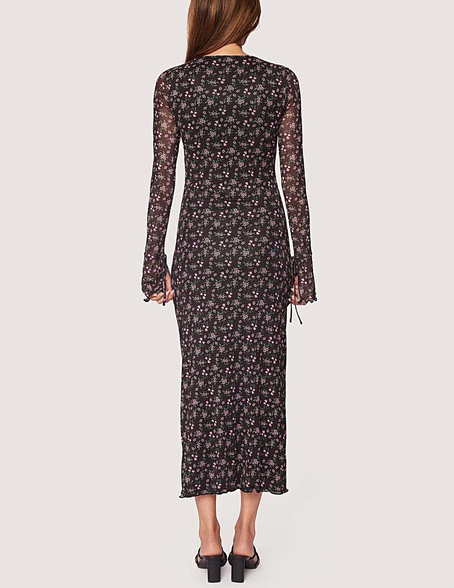 Isabella Floral Mesh Midi Dress