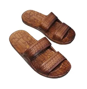 Jesus Sandals From Hawaii | Brown Double Strap