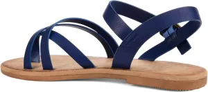 Journee Collection Women's Vasek Strappy Ankle Wrap Sandal  Color Blue Size 8M