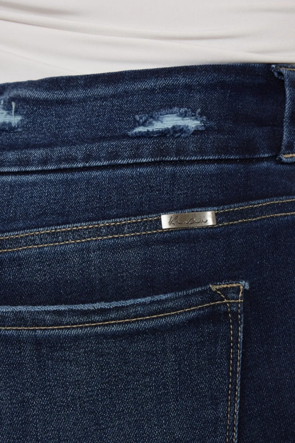 Kancan Full Size Raw Hem High Waist Jeans. Inseam 29"