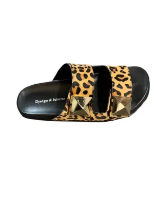 LEOPARD PRINT SLIP ON SANDAL