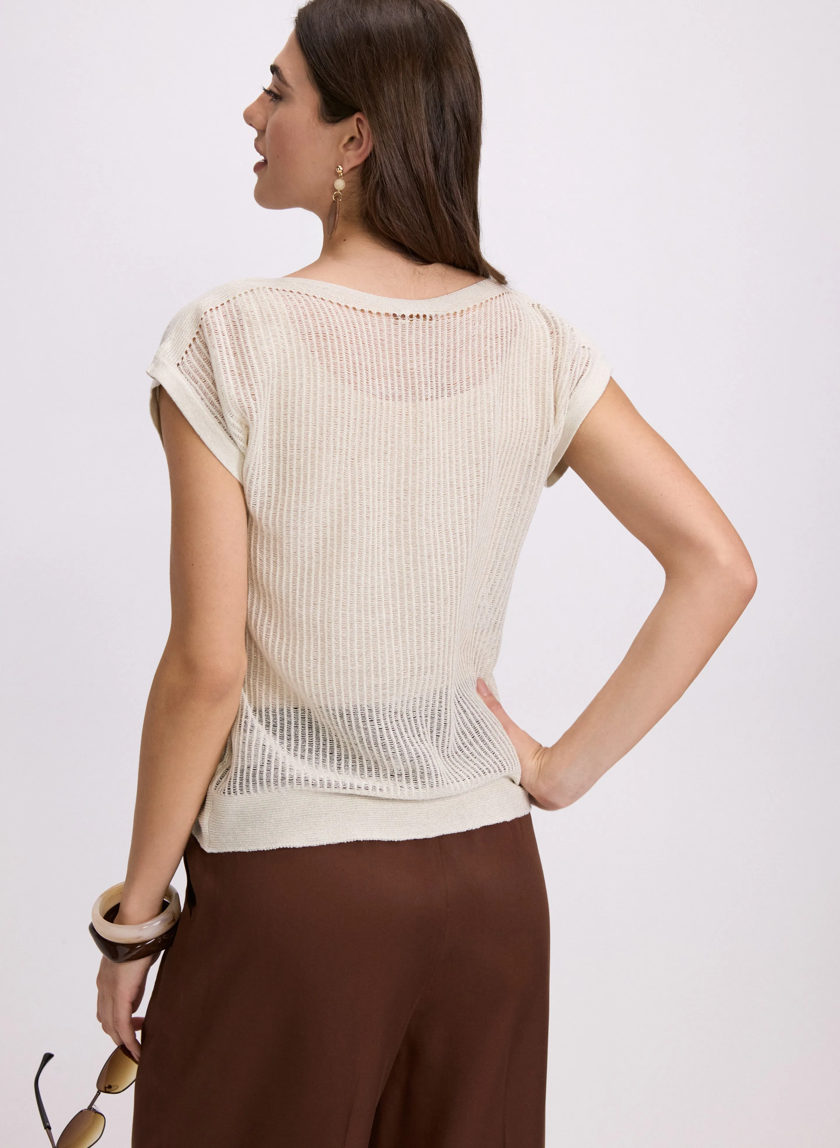 Lurex Knit Pullover