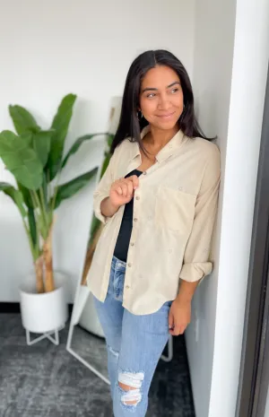 Madison Button Front Star Top