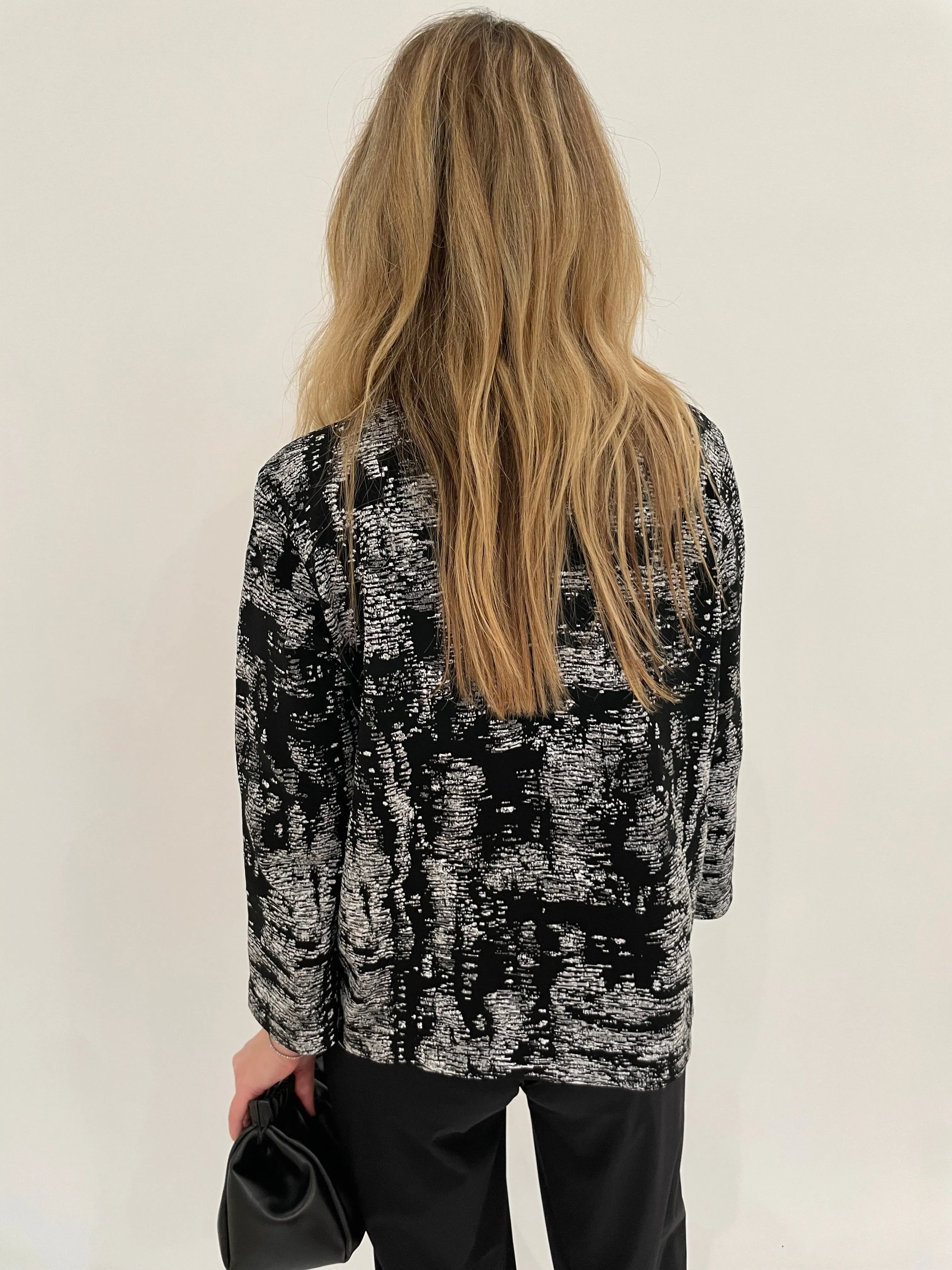 Melange Knit Zip Jacket