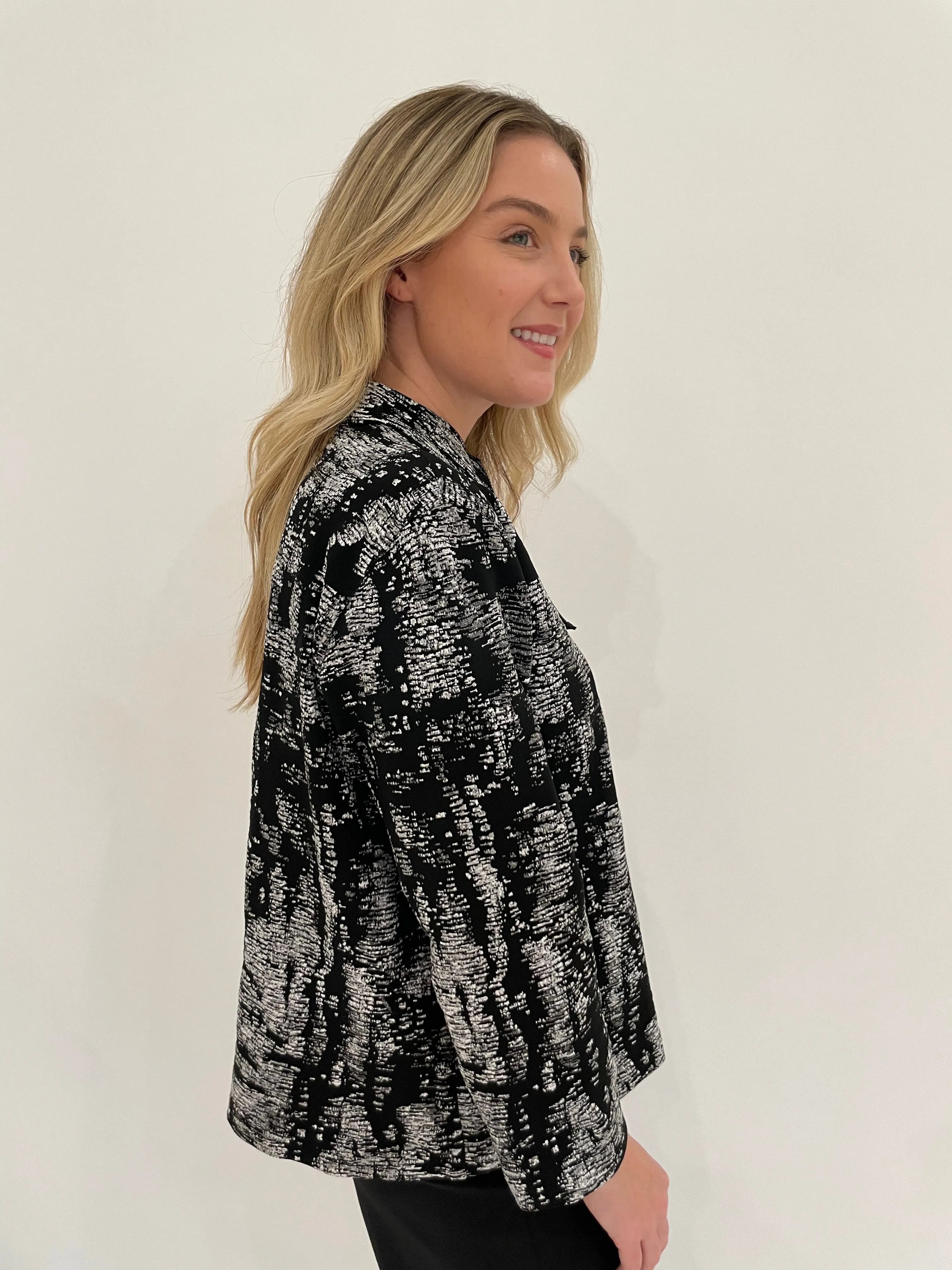 Melange Knit Zip Jacket