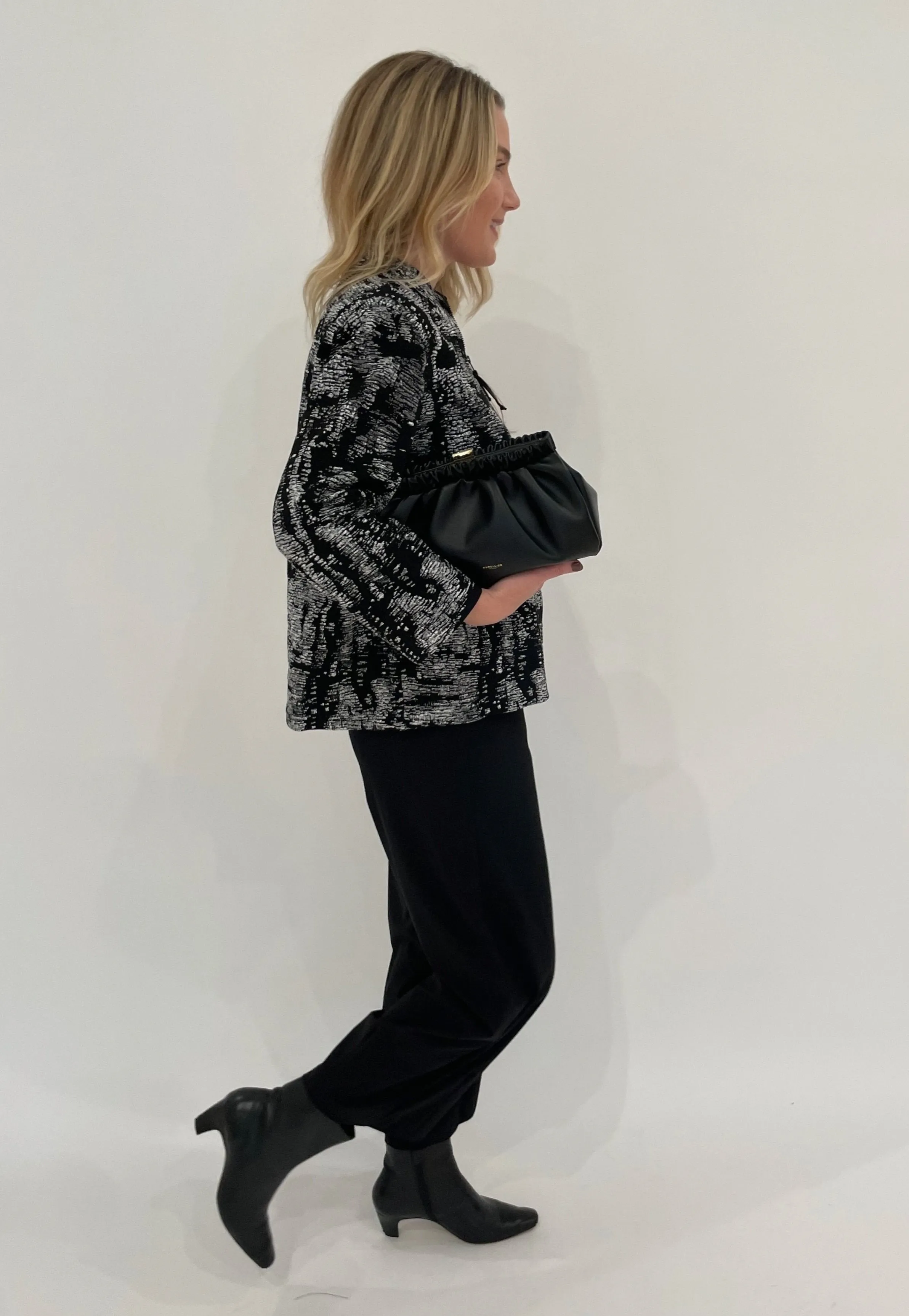 Melange Knit Zip Jacket