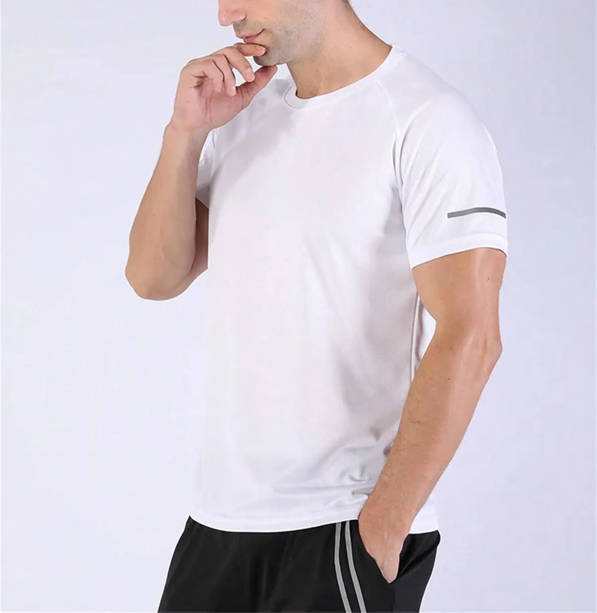 Men's 5-Pack Quick-Dry T-Shirt, Loose Fit Gym Running Outdoor Sportswear