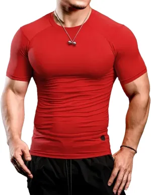 Men's Tight Compression T-Shirt, Quick-Dry Gym Fitness Workout