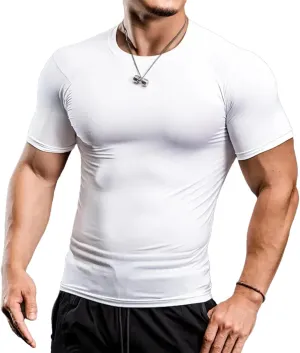 Men's Tight Compression T-Shirt, Quick-Dry Gym Fitness Workout