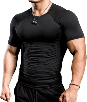Men's Tight Compression T-Shirt, Quick-Dry Gym Fitness Workout