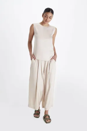 Neu Nomads Cropped Palazzo Pants in Champagne