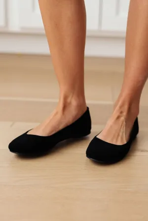 On Your Toes Ballet Flats in Black (Online Exclusive)