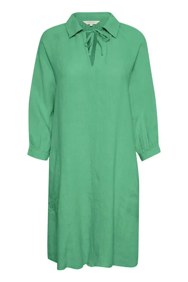 Part Two Erona linen dress Green Spruce