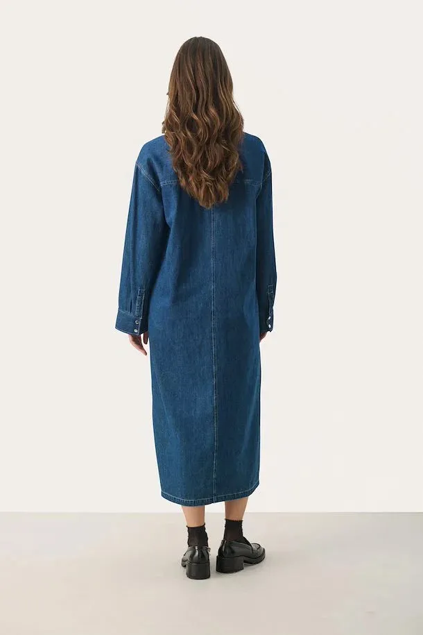 Part Two Lolla relaxed dress Medium Blue Denim