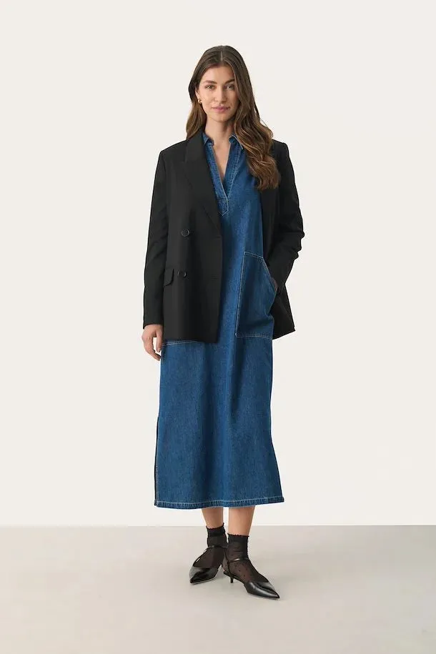 Part Two Lolla relaxed dress Medium Blue Denim