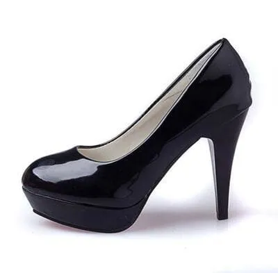 Patent Leather Round Toe Party/Wedding Sexy Ladies High Heels