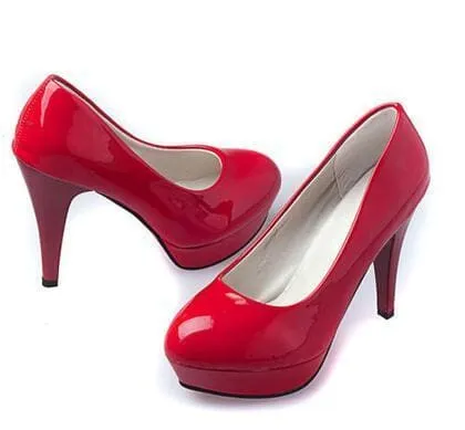 Patent Leather Round Toe Party/Wedding Sexy Ladies High Heels