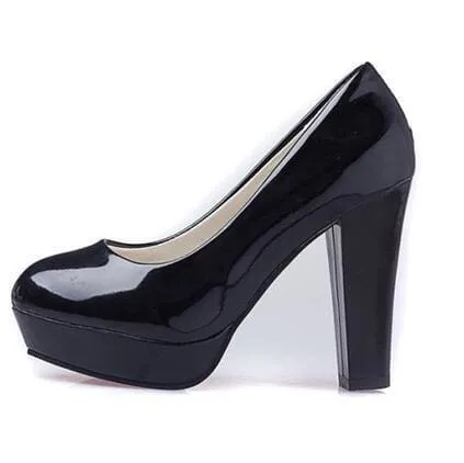 Patent Leather Round Toe Party/Wedding Sexy Ladies High Heels