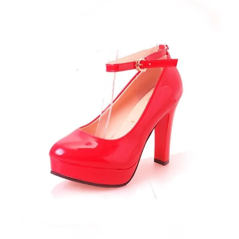 Patent Leather Round Toe Party/Wedding Sexy Ladies High Heels