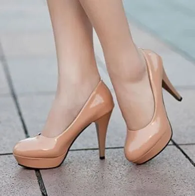 Patent Leather Round Toe Party/Wedding Sexy Ladies High Heels