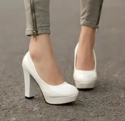 Patent Leather Round Toe Party/Wedding Sexy Ladies High Heels