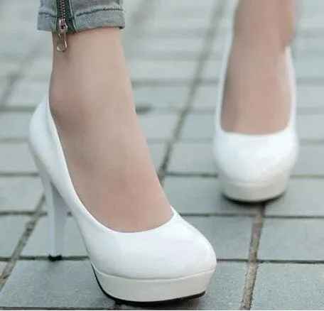 Patent Leather Round Toe Party/Wedding Sexy Ladies High Heels