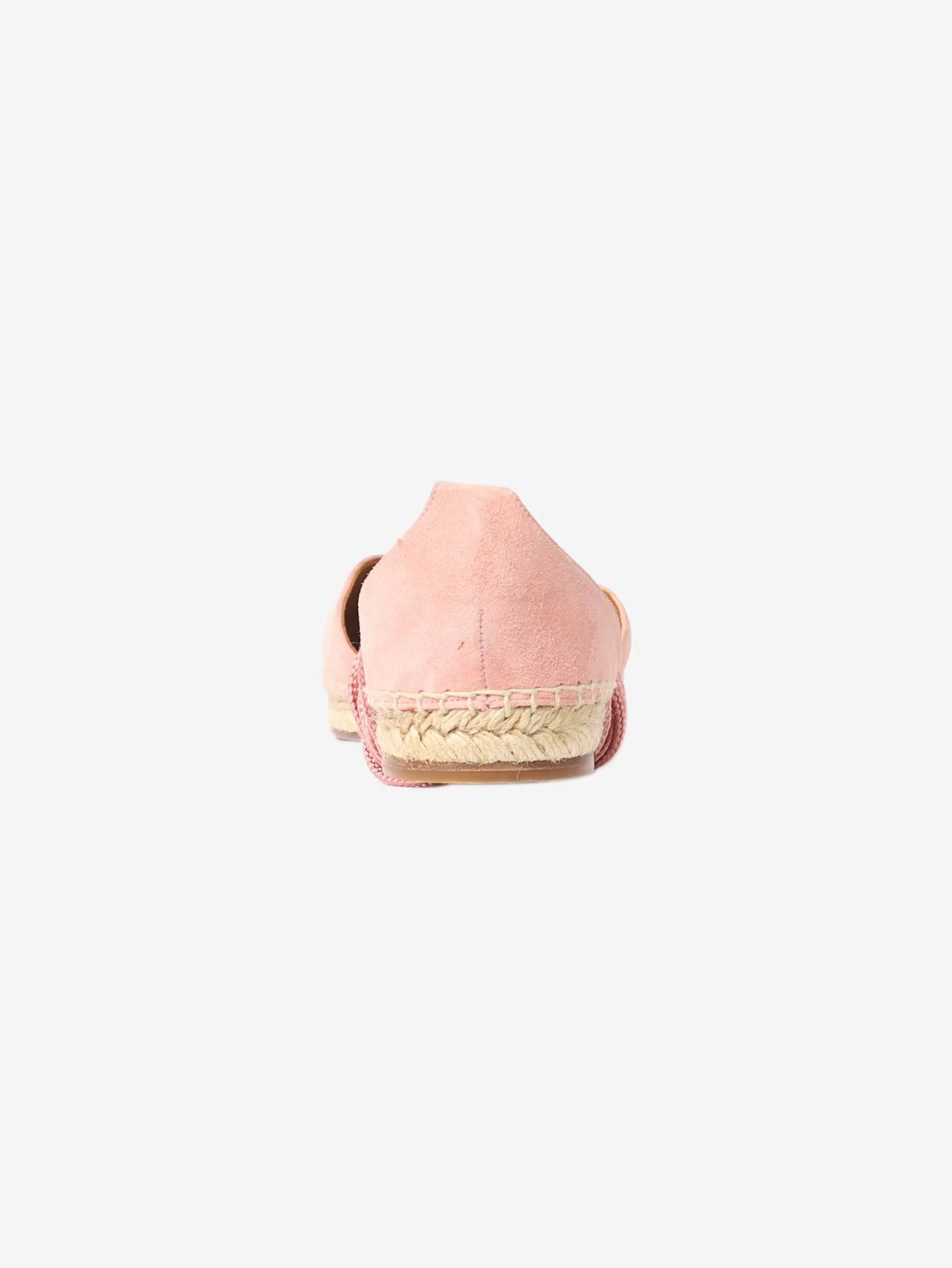 Pink suede espadrilles - size EU 38