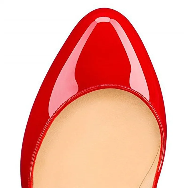 Platform Round Toe Chunky Heels Shoes