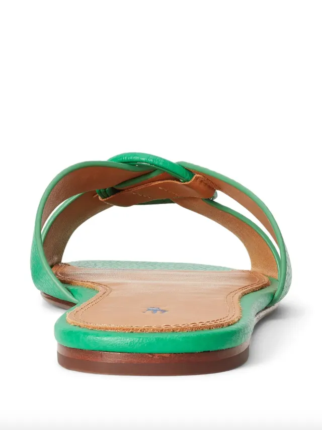 Polo Ralph Lauren pebbled leather O-Ring sandal